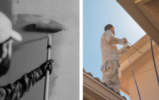 roller painting vs spray painting