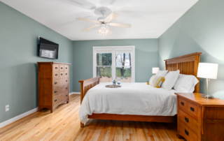 bedroom interior painting project- different paint sheen
